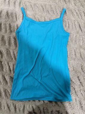 Women's Ribbed Tank Top in Bright Turquoise